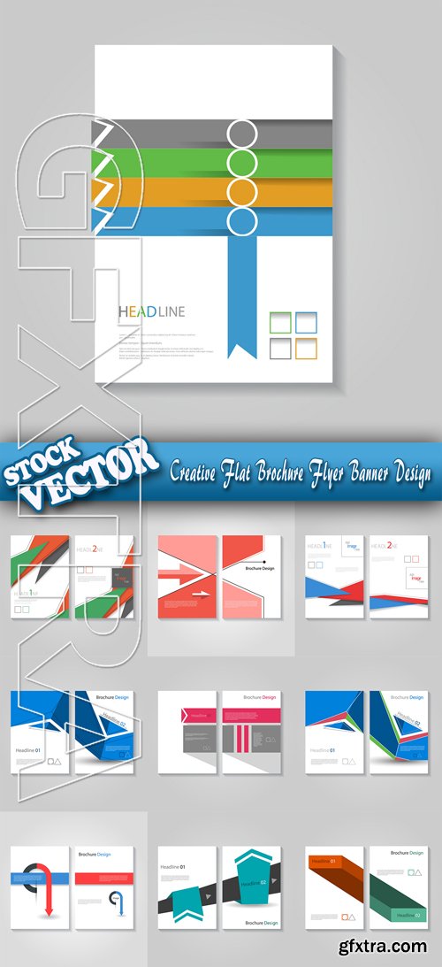 Stock Vector - Creative Flat Brochure Flyer Banner Design