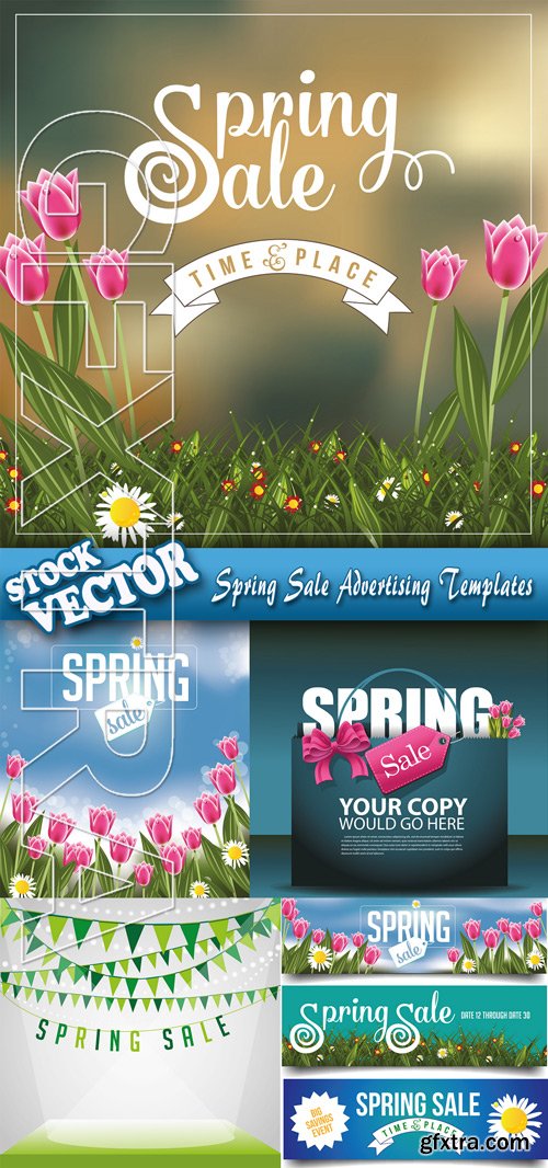 Stock Vector - Spring Sale Advertising Templates