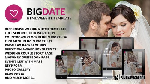 ThemeForest - Big Date - Wedding Responsive Site Template - RIP