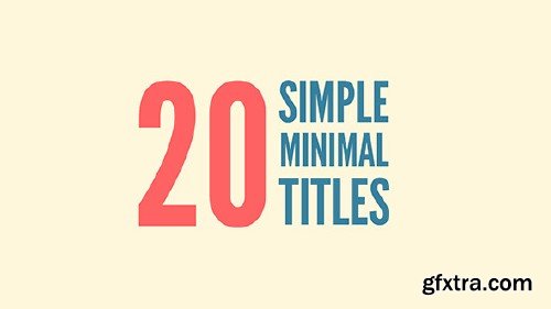 VideoHive - 20 Simple Minimal Titles 10307405