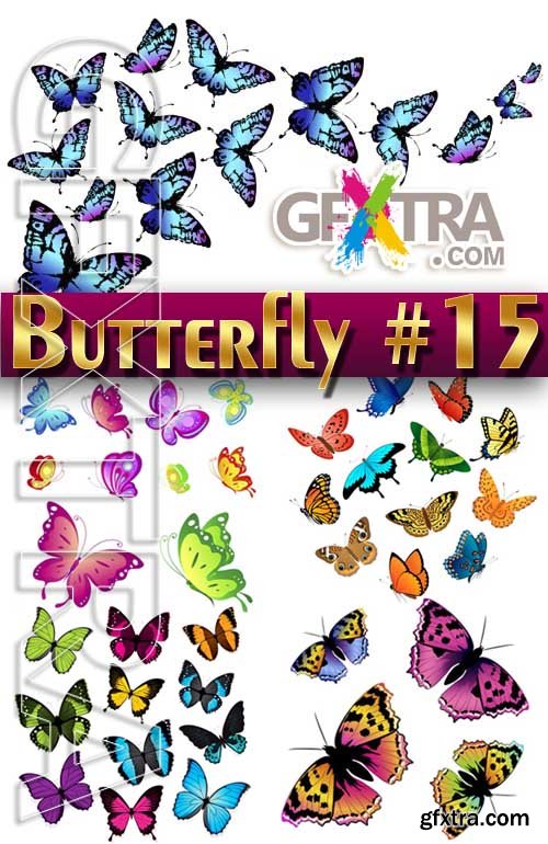 Beautiful butterfly #15 - Stock Vector