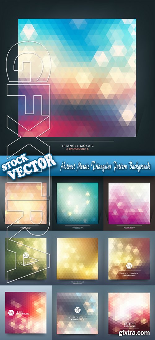 Stock Vector - Abstract Mosaic Triangular Pattern Backgrounds