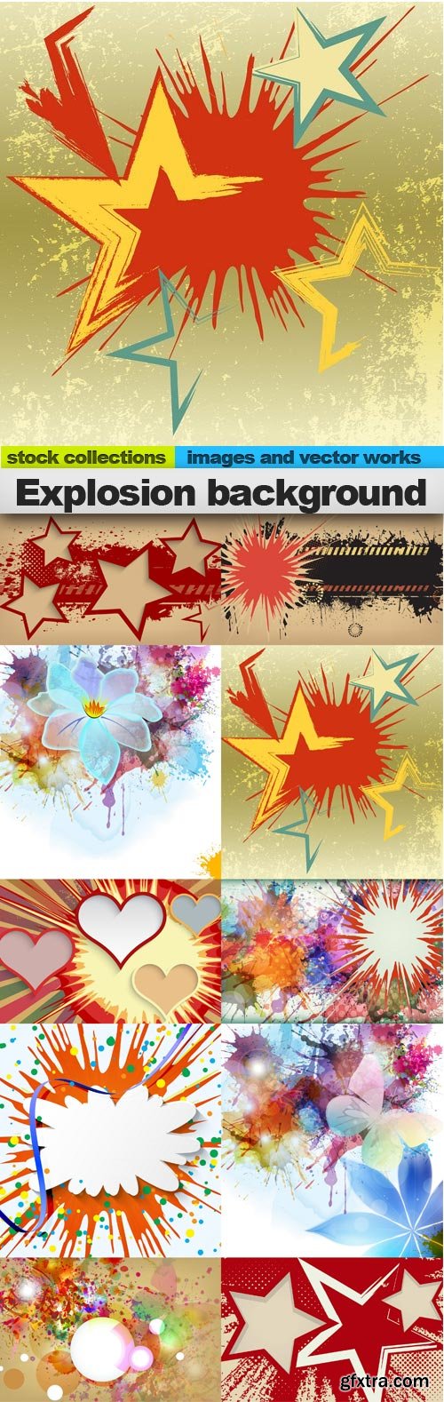 Explosion background, 10 x EPS