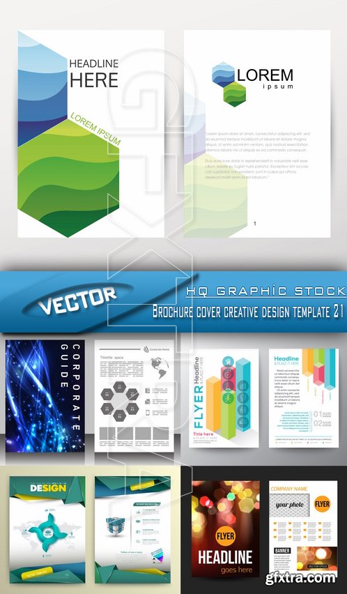 Stock Vector - Brochure cover creative design template 21