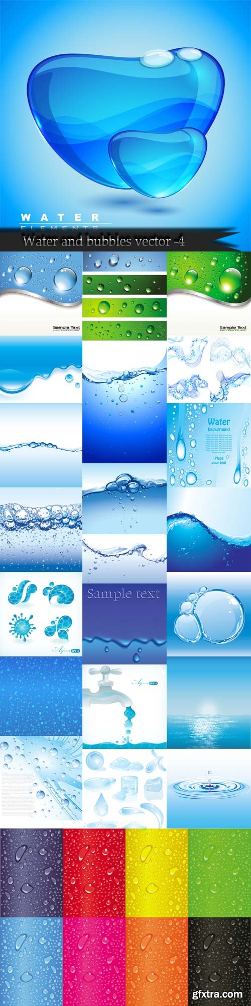 Water and bubbles vector -4