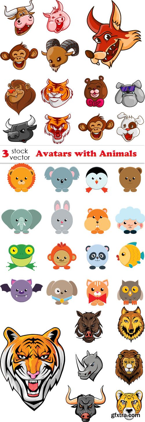 Vectors - Avatars with Animals