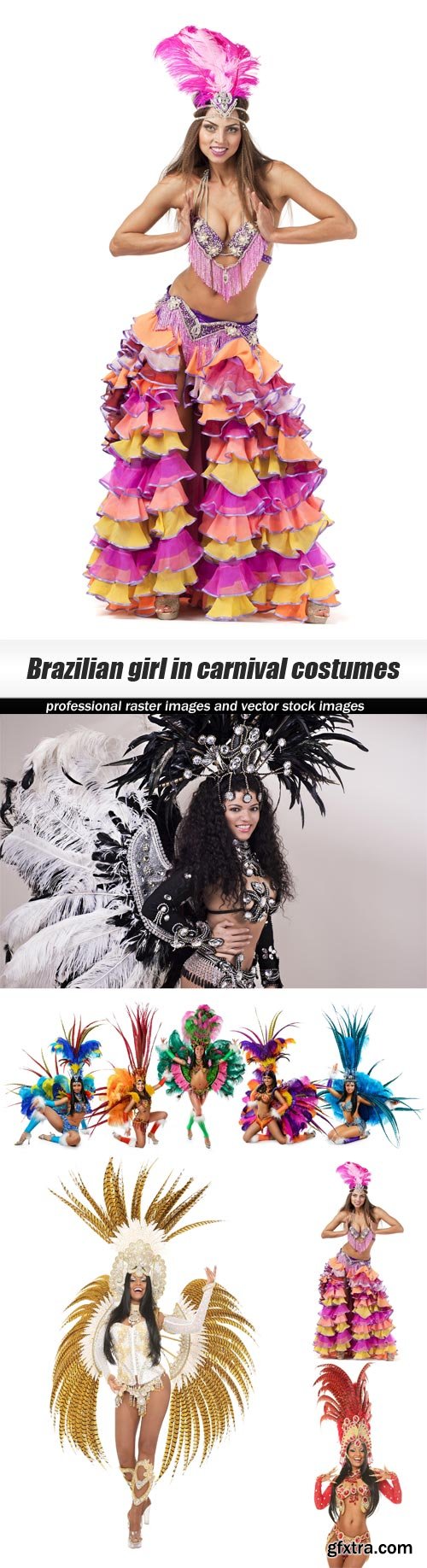 Brazilian girl in carnival costumes