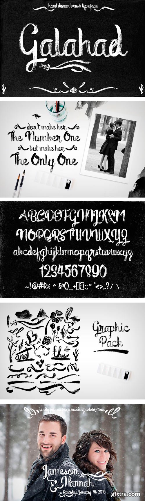Galahad Typeface + Graphic Pack