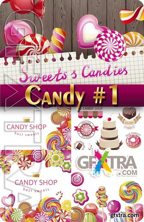 Sweets and candies #2 - Stock Vector