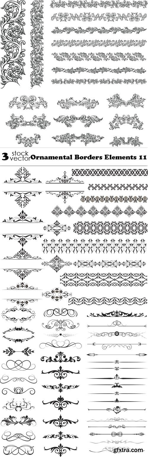 Vectors - Ornamental Borders Elements 11