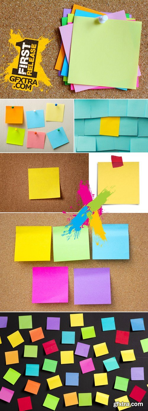 Stock Photo - Color Sticky Notes
