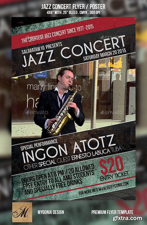 Graphicriver Jazz Concert Flyer / Poster 10259804