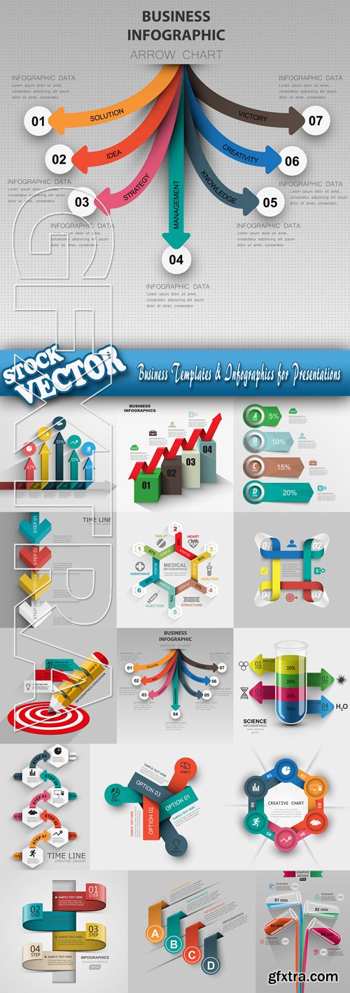 Stock Vector - Business Templates & Infographics for Presentations