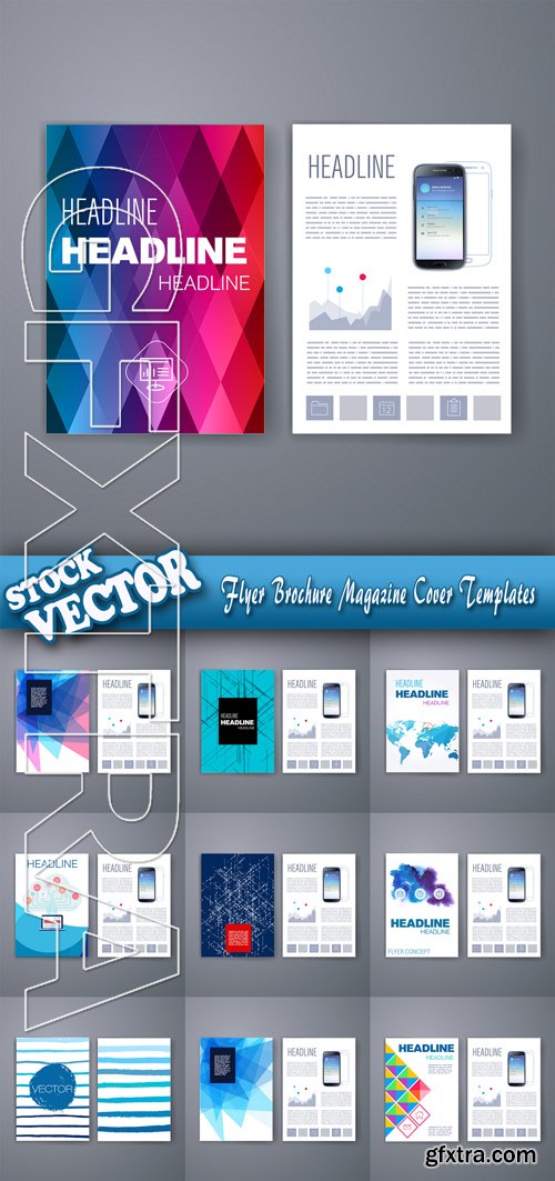 Stock Vector - Flyer Brochure Magazine Cover Templates