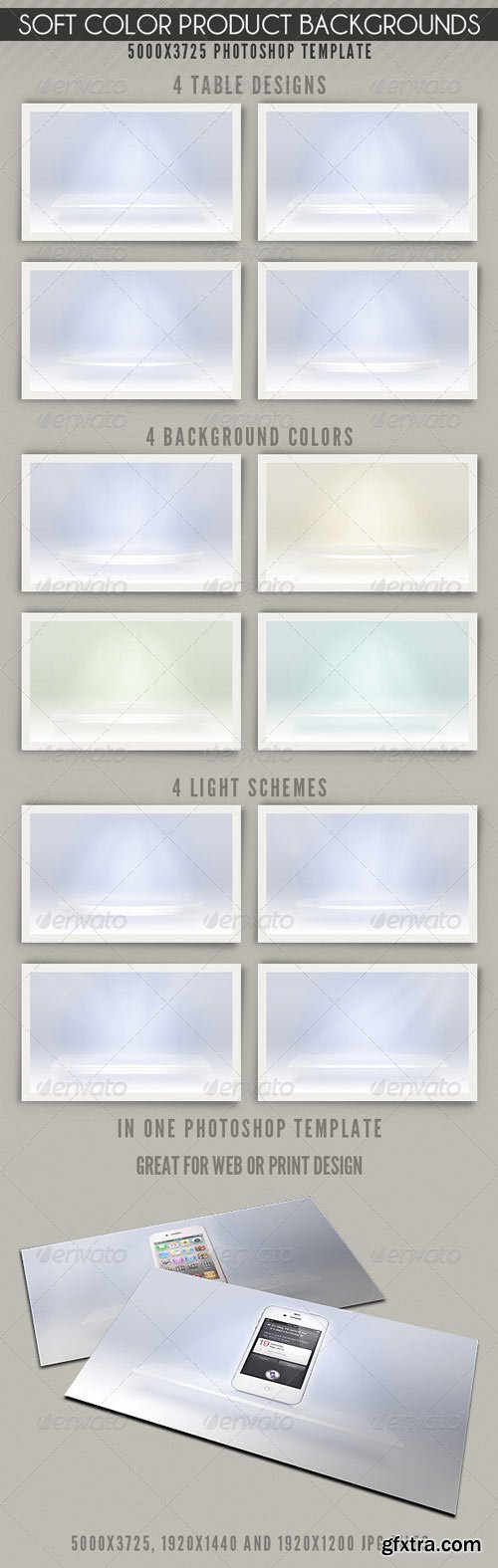 GraphicRiver - Soft Color Product Backgrounds - 1951500