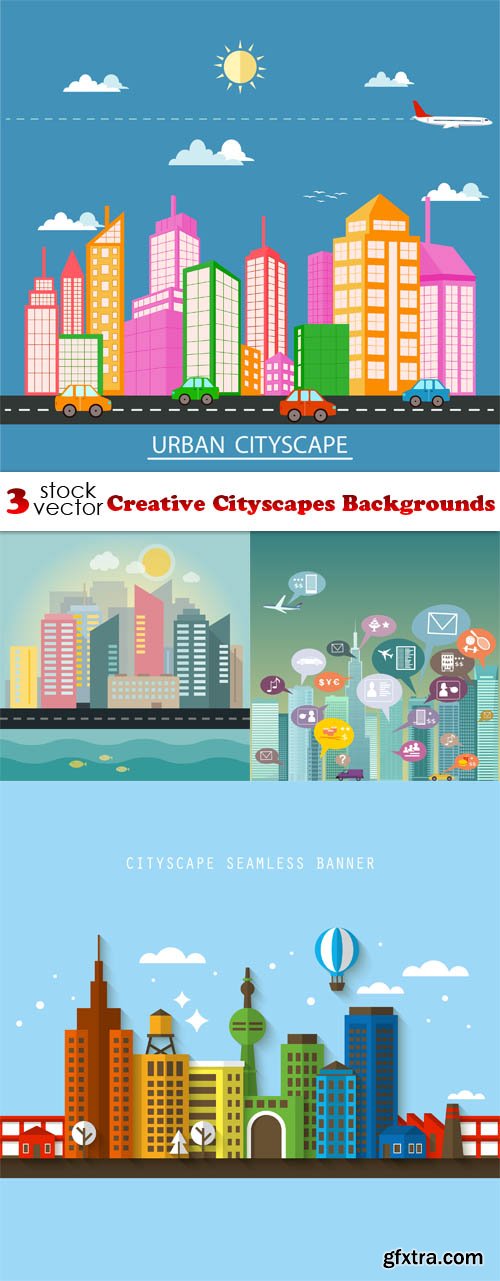Vectors - Creative Cityscapes Backgrounds