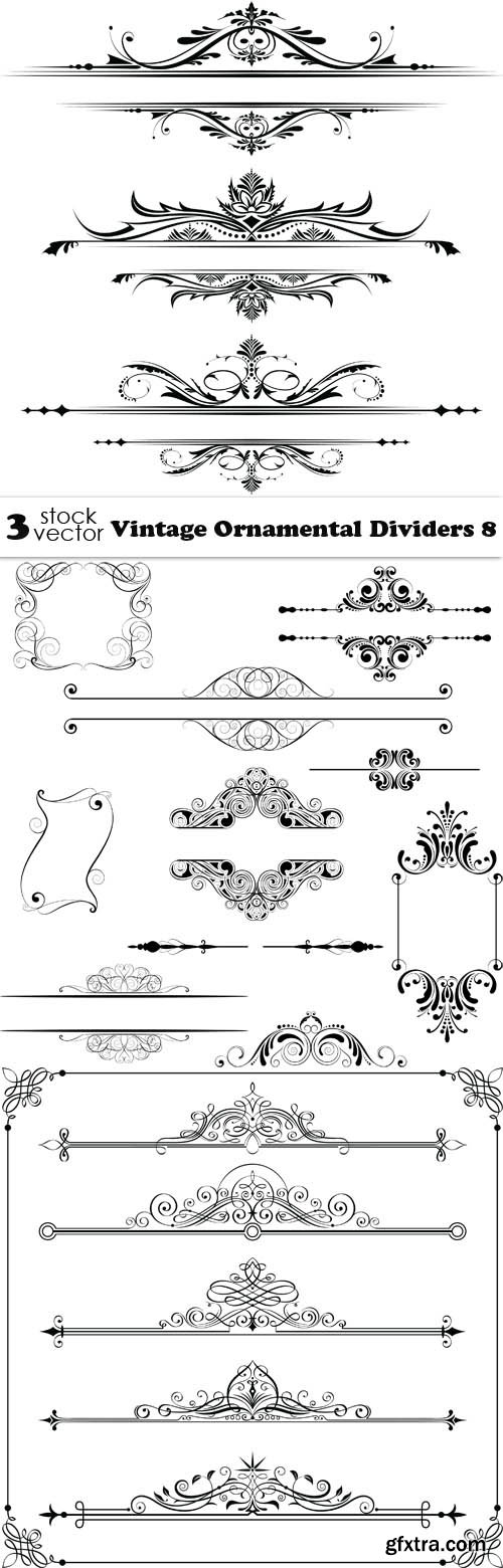 Vectors - Vintage Ornamental Dividers 8