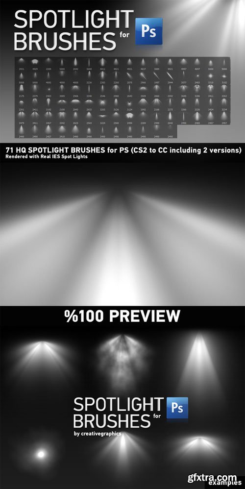 71 HQ Spotlight Brushes for PS - CM 201867