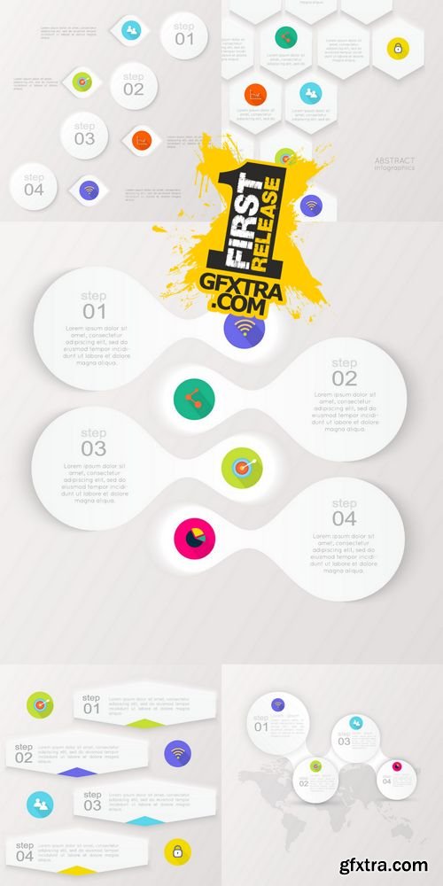 Vector Colorful Info Graphics for Business Presentations 1