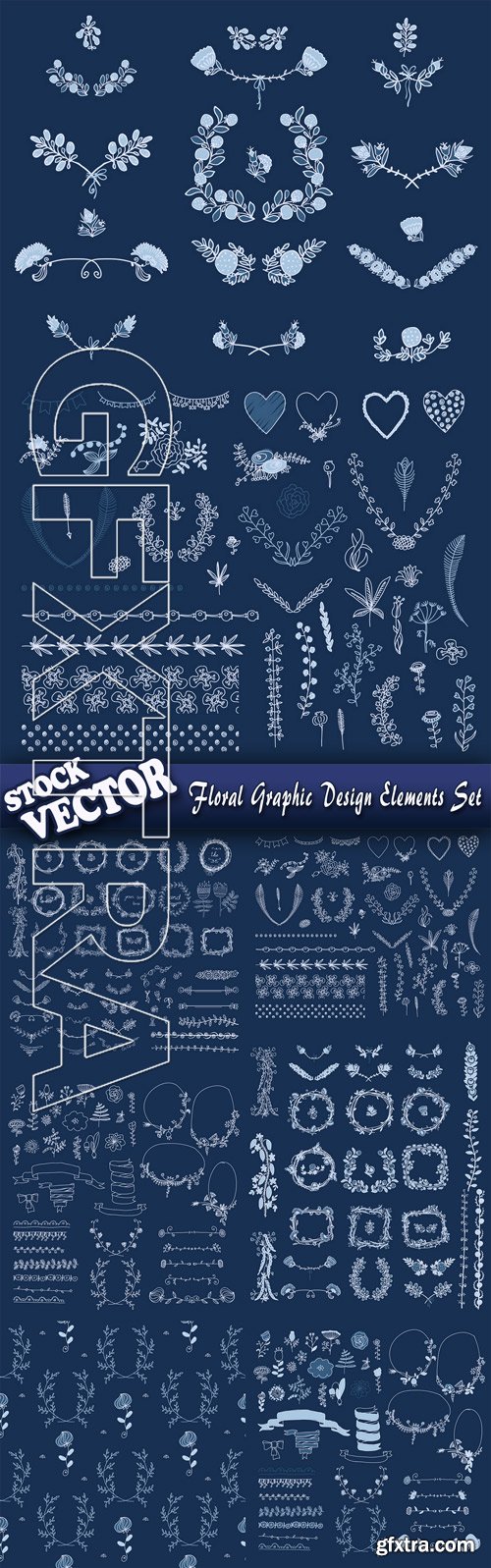 Stock Vector - Floral Graphic Design Elements Set
