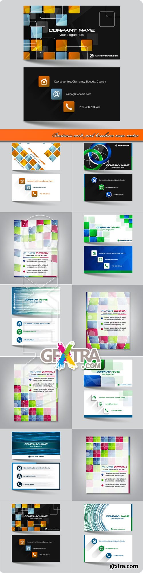 Business card and brochure cover vector