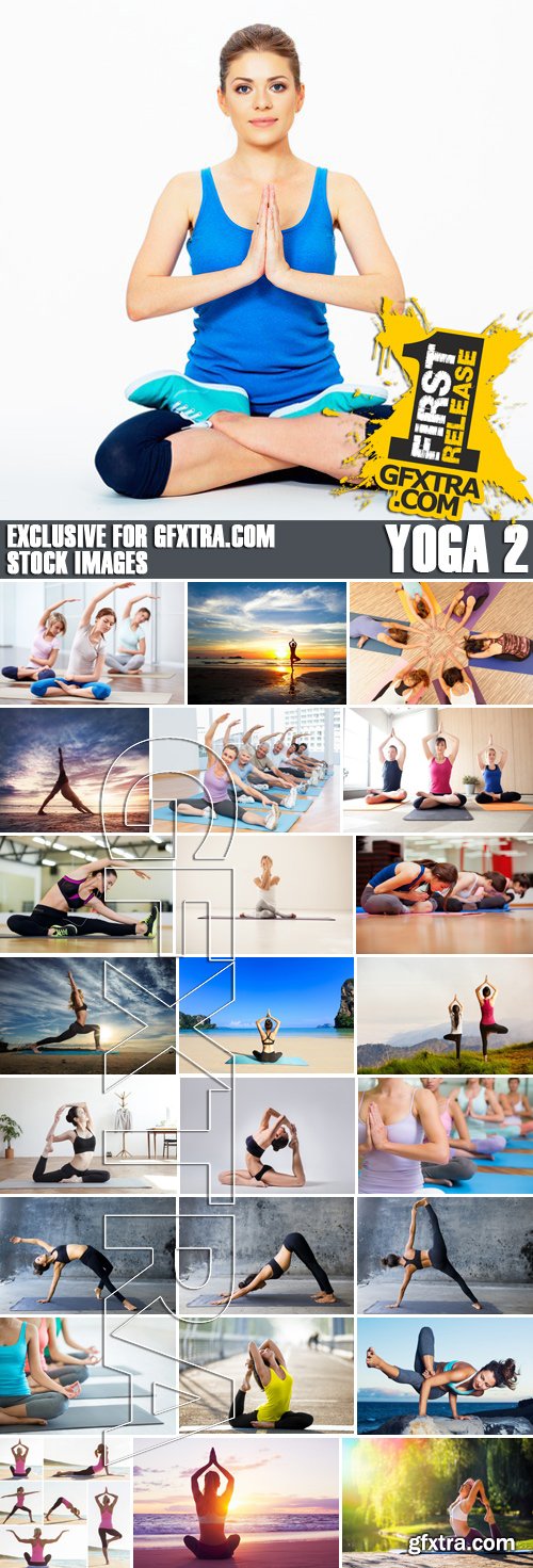 Stock Photos - Yoga 2, 25xJPG