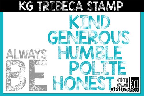 KG Tribeca Stamp Font