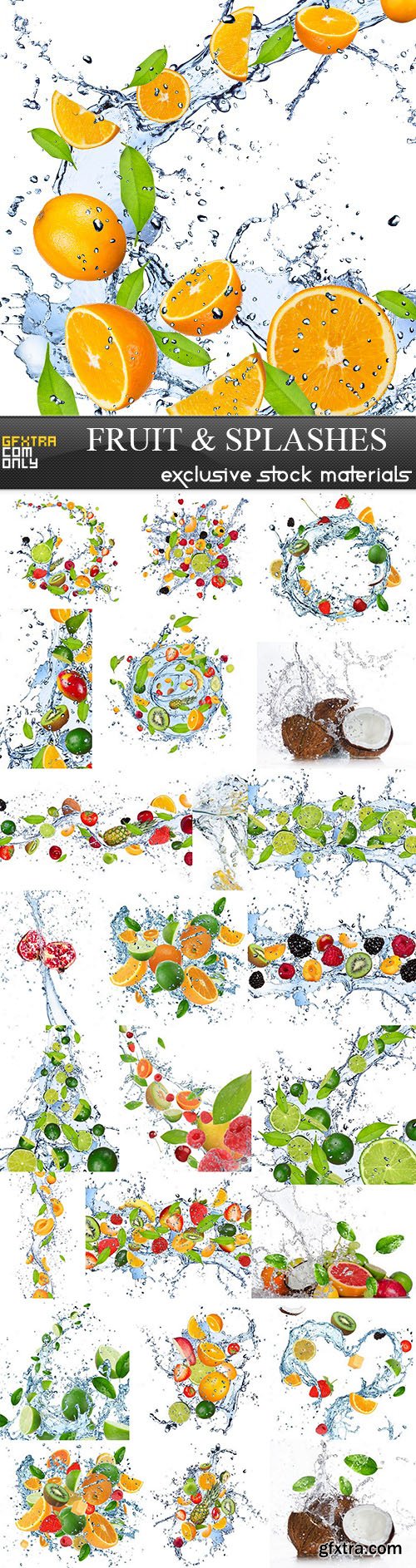 Fruit & Splashes, - 25xUHQ JPEG