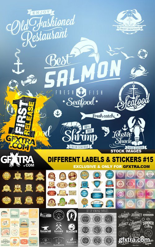 Different Labels & Stickers #15 - 25 Vector