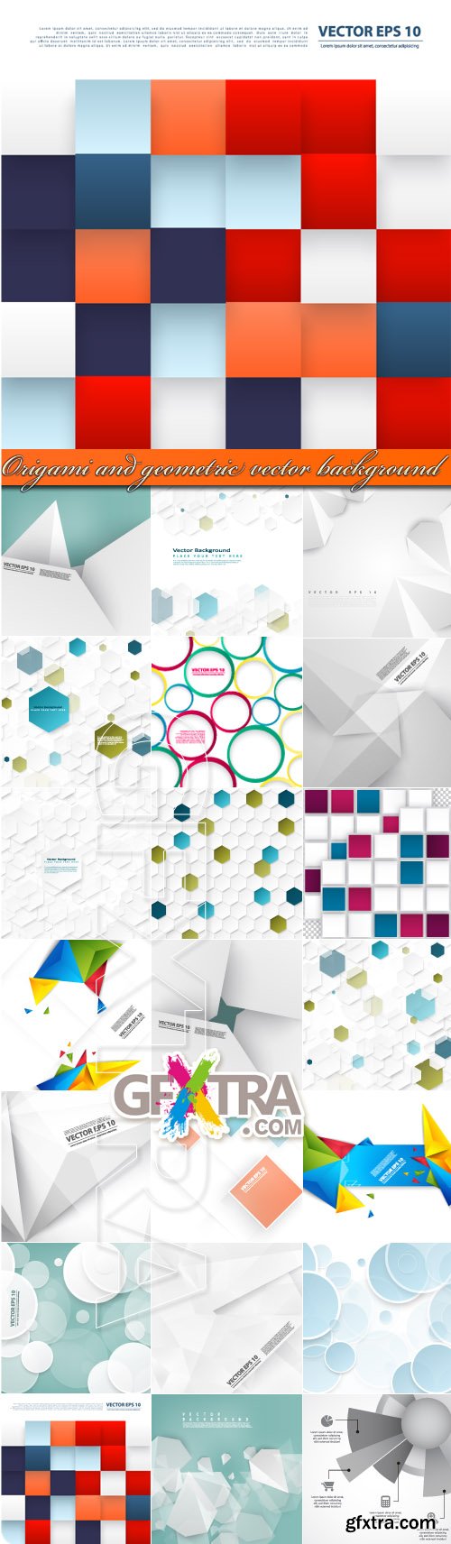 Origami and geometric vector background