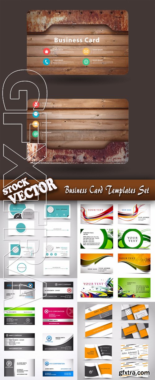 Stock Vector - Business Card Templates Set