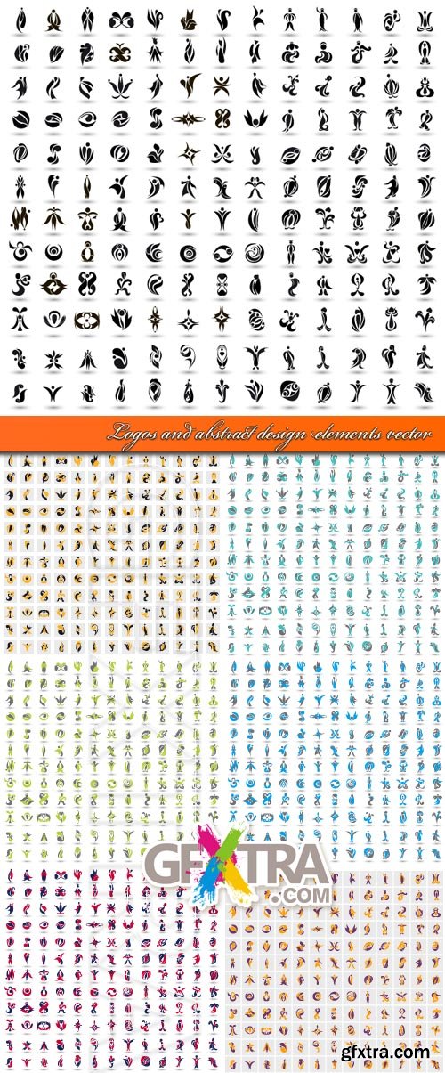 Logos and abstract design elements vector