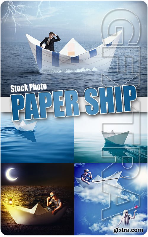 Paper ship - UHQ Stock Photo