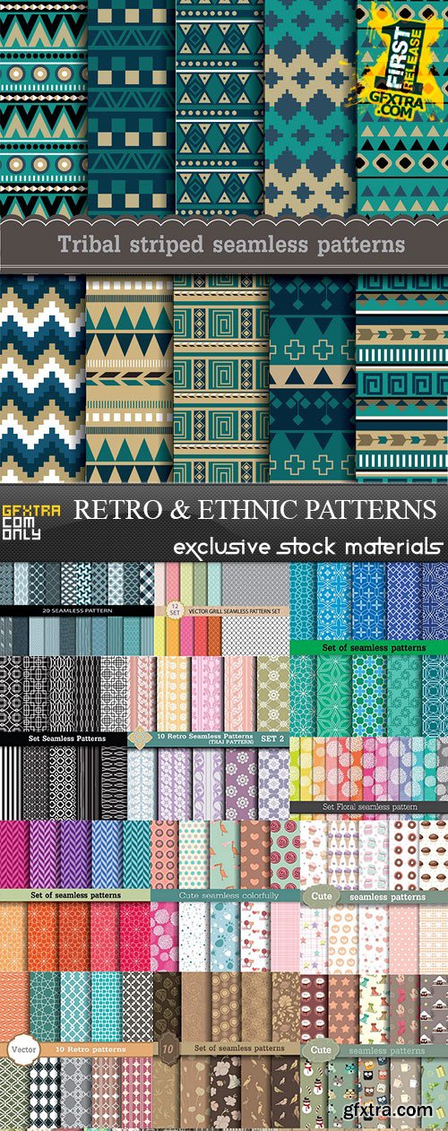 Retro & Ethnic Patterns 24xEPS
