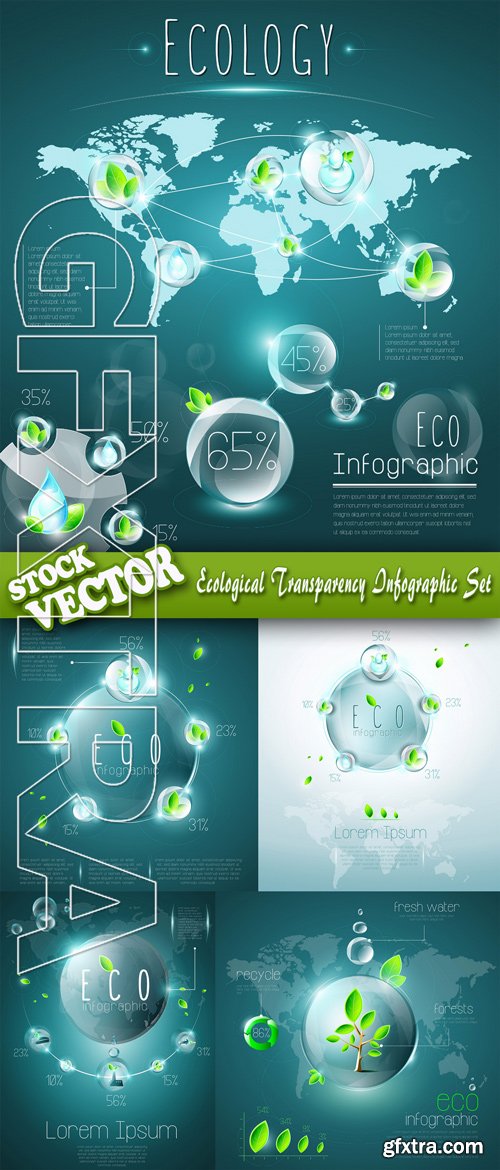 Stock Vector - Ecological Transparency Infographic Set
