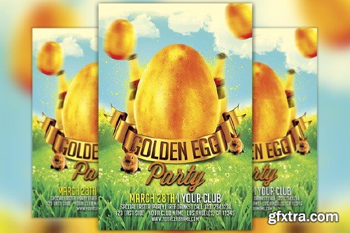 CM - Golden Egg Easter Party Flyer 216592