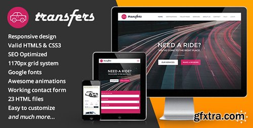 ThemeForest - Transfers v1.0 - Transport and Car Hire HTML Template - FULL