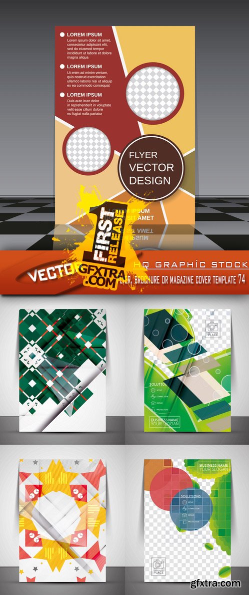 Stock Vector - Flyer, brochure or magazine cover template 74