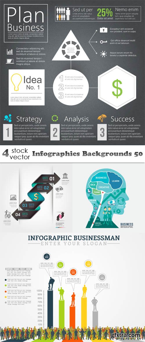 Vectors - Infographics Backgrounds 50