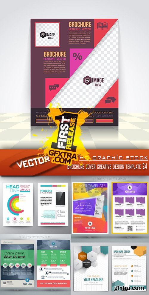 Stock Vector - Brochure cover creative design template 24