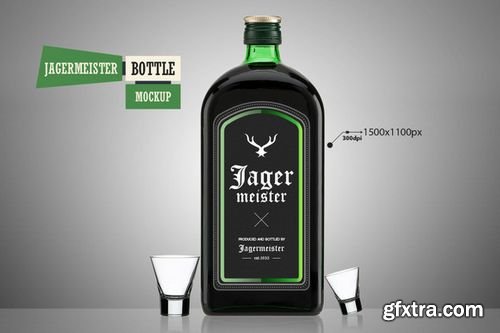 Jagermeister Bottle - Mockup - CM 218606