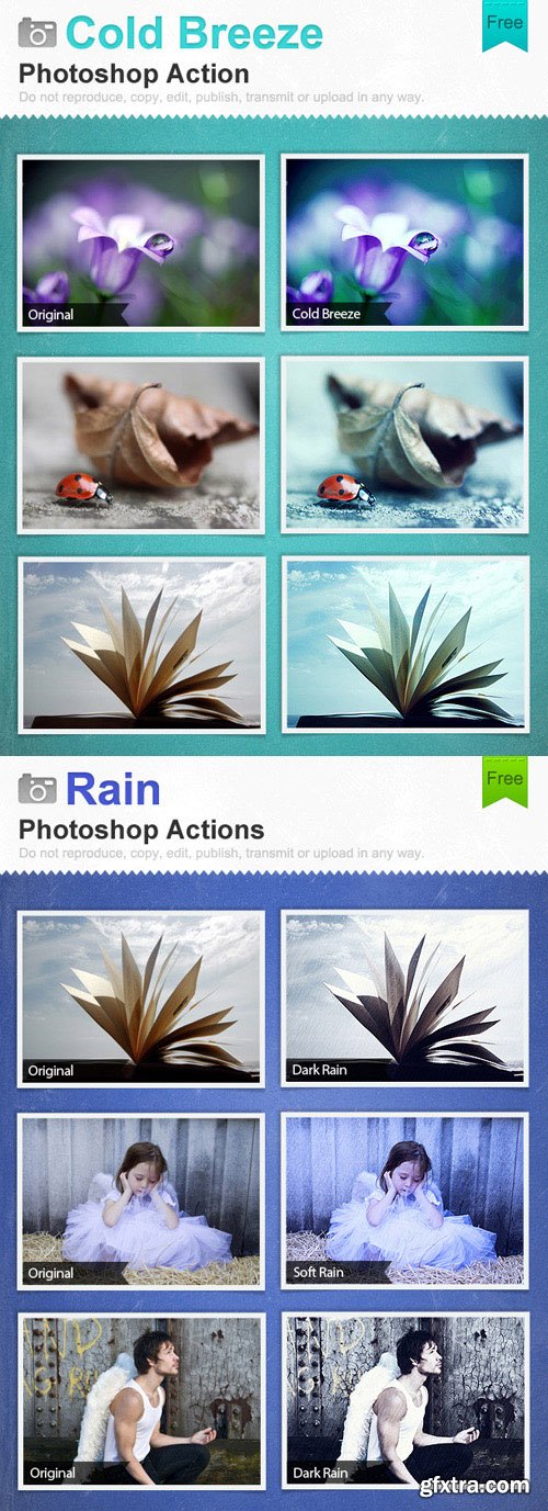 Photoshop Actions - Rain & Cold Breeze