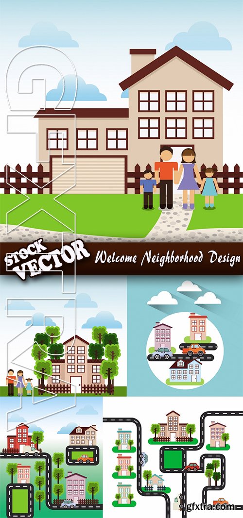 Stock Vector - Welcome Neighborhood Design