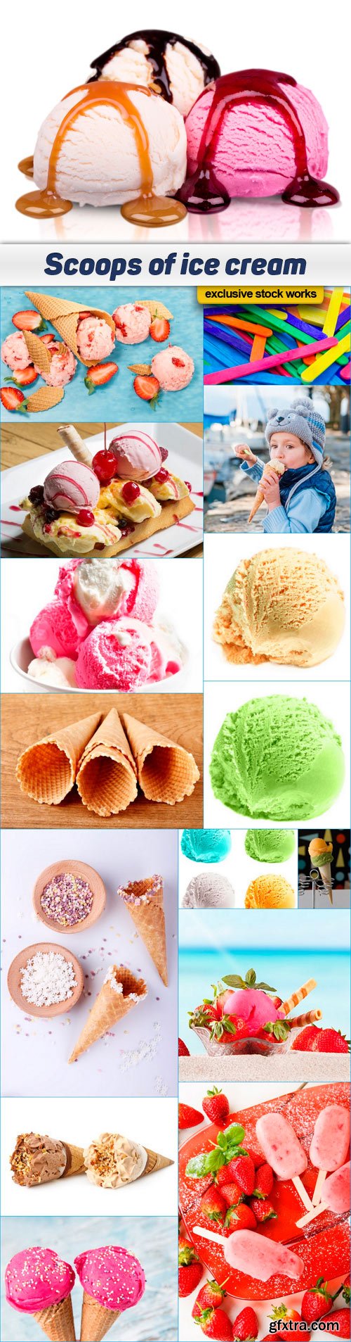 Scoops of ice cream 16x JPEG