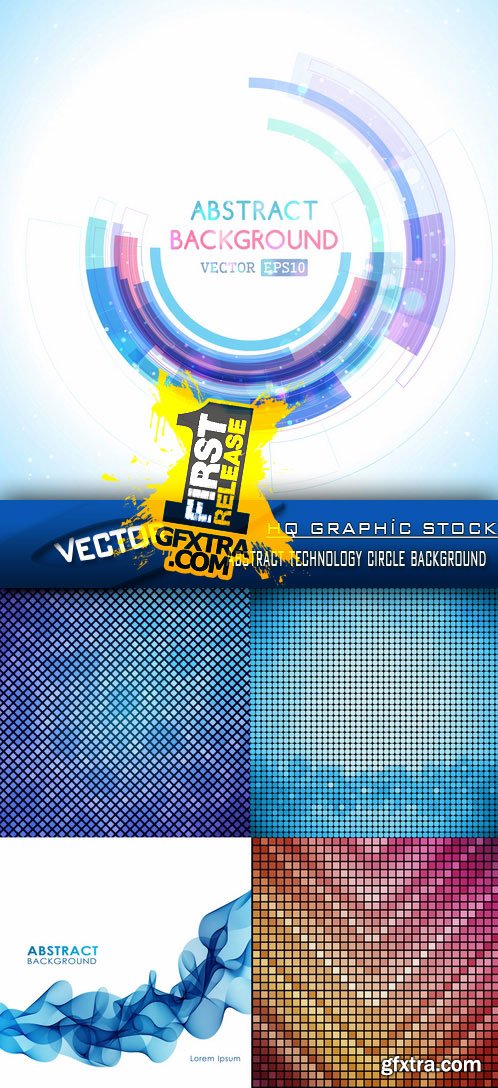 Stock Vector - Abstract technology circle background