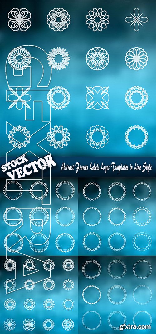 Stock Vector - Abstract Frames Labels Logos Templates in Line Style