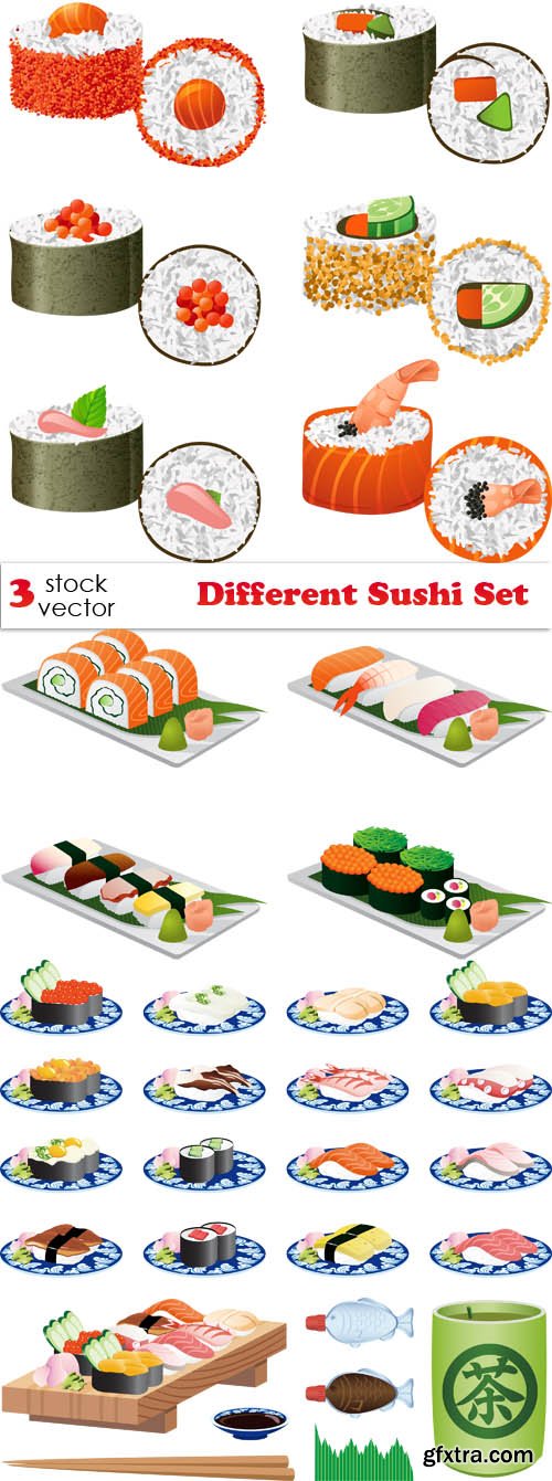 Vectors - Different Sushi Set