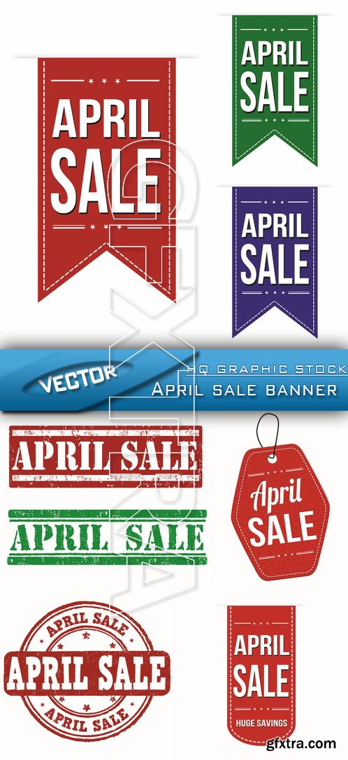 Stock Vector - April sale banner