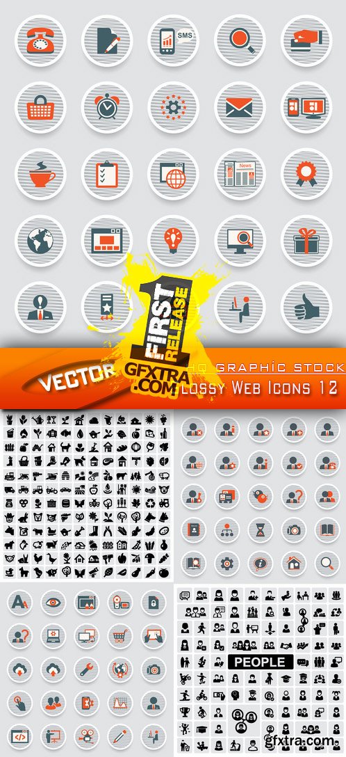 Stock Vector - Glossy Web Icons 12