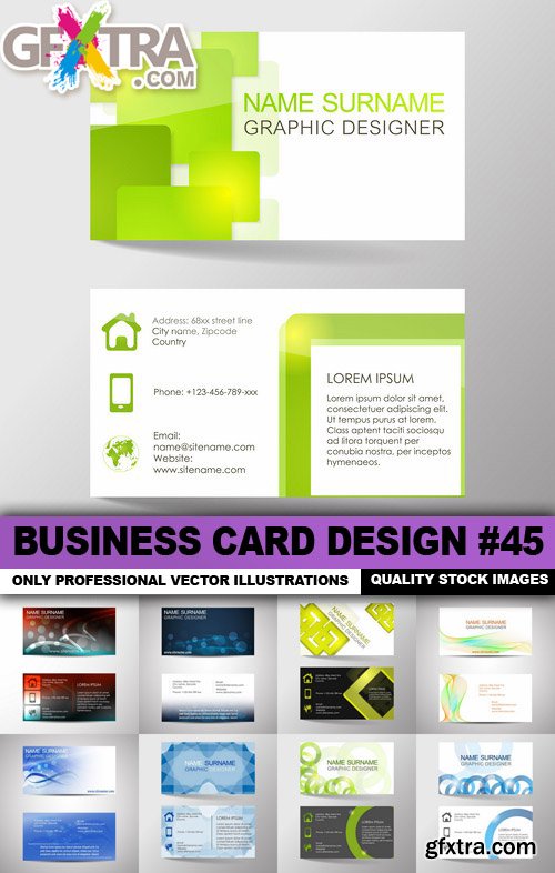 Business Card Design #45 - 25 Vector